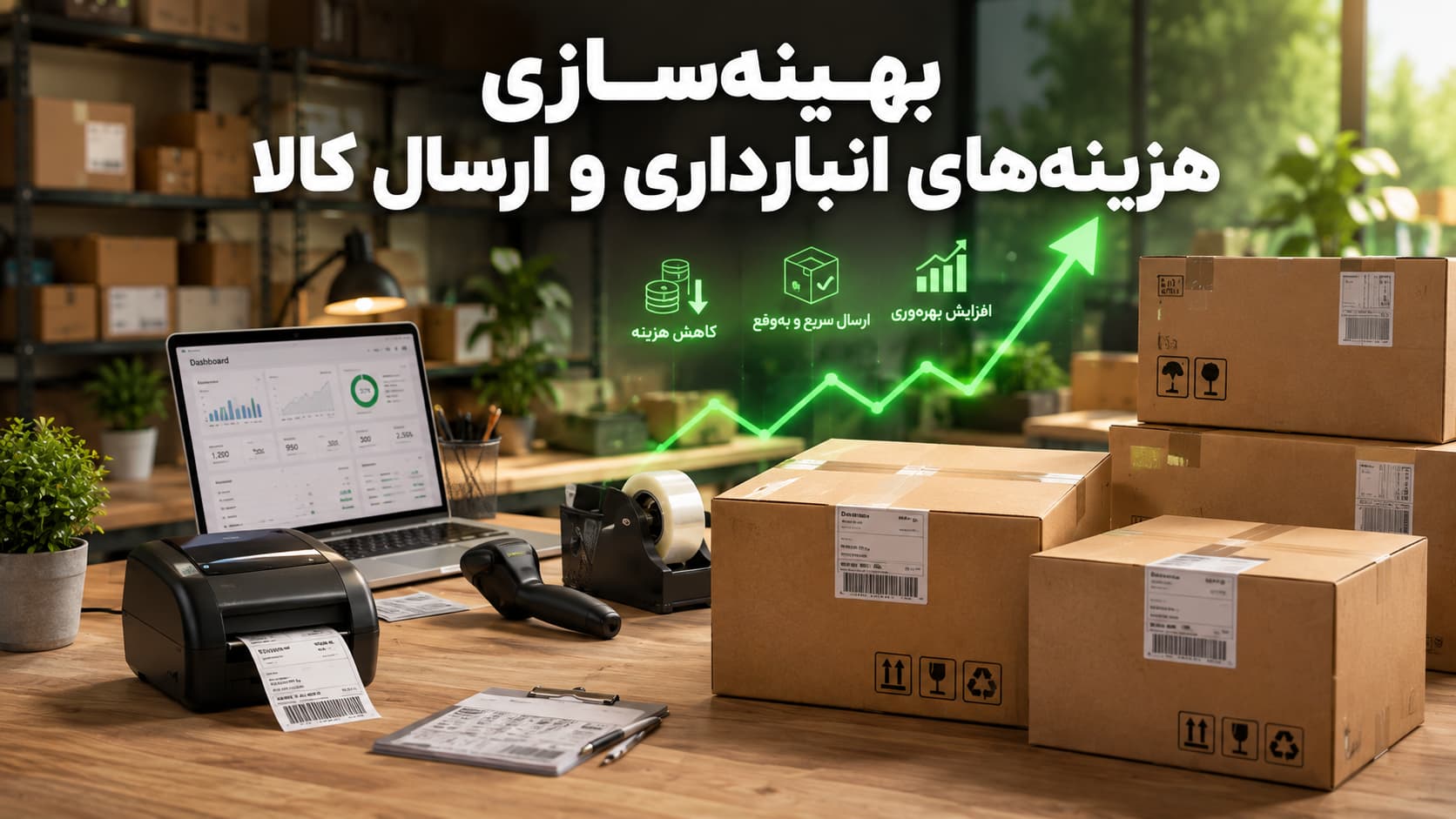 میز بسته‌بندی سفارشات و بهینه‌سازی هزینه‌های انبارداری و ارسال کالا
