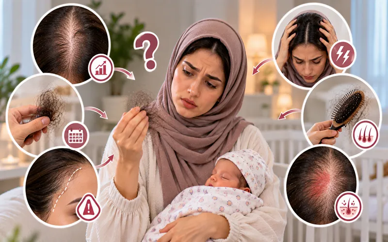 چه زمانی ریزش مو بعد از زایمان طبیعی نیست؟